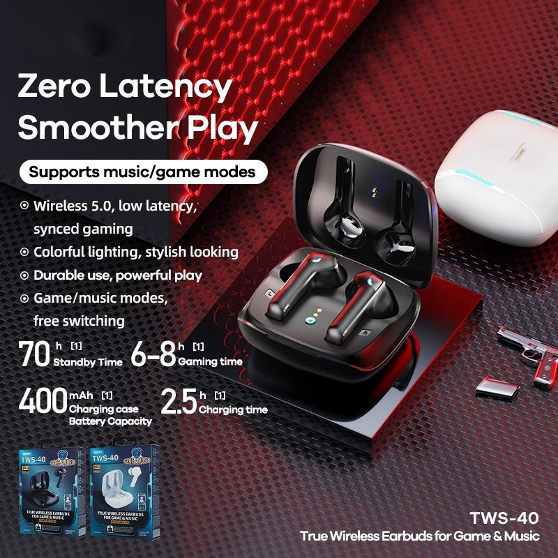 True Wireless Gaming Bluetooth Earbuds - Tws-40 - White