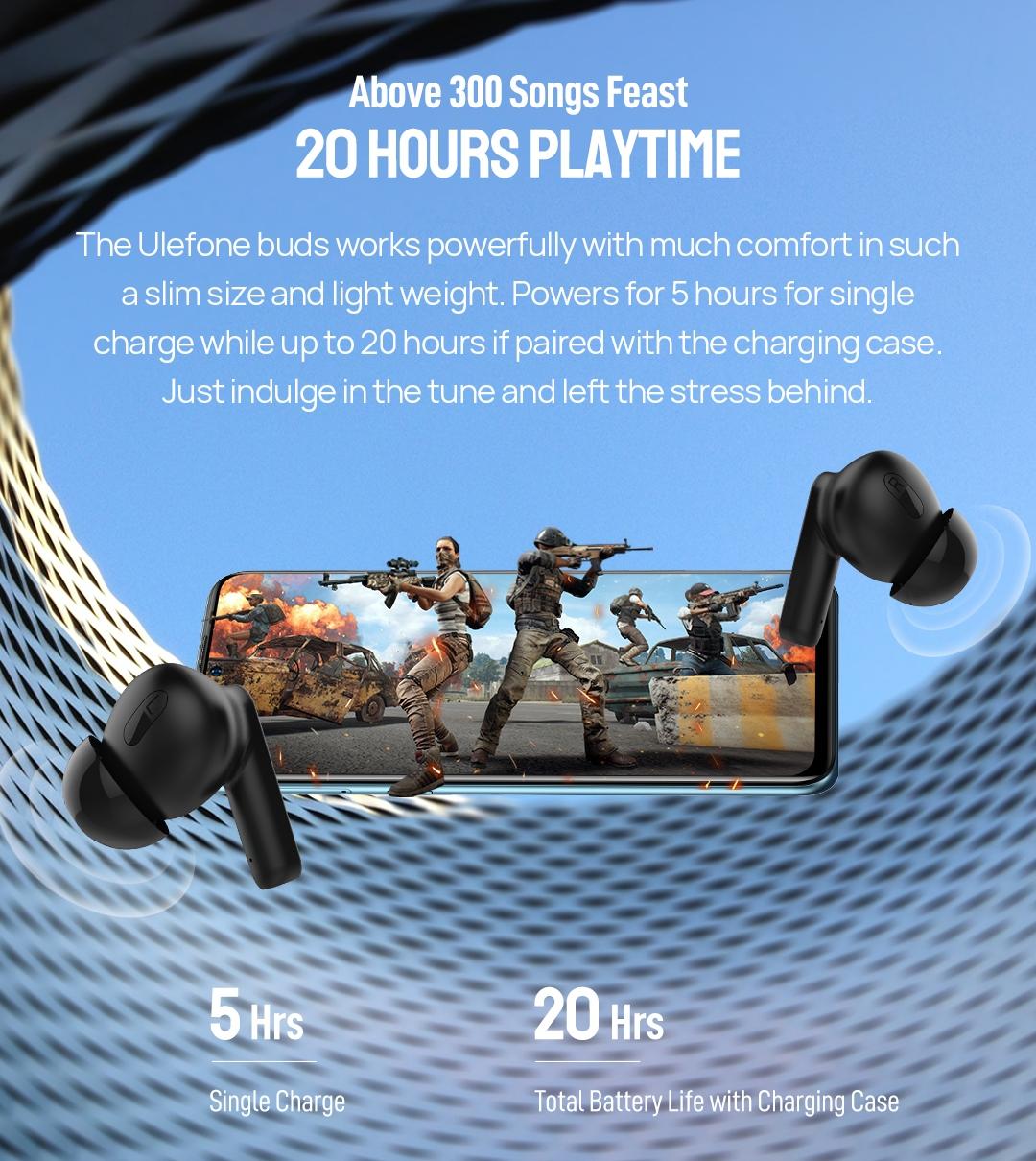 Ulefone True Wireless Bluetooth Earbuds - Tws - Black