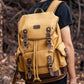 Travel-ready Retro Canvas Backpack - Spacious Design - Black