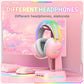 Rgb Light Gaming Headset 2M Cable - Pink