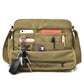 Men Vintage Canvas Single Shoulder Bag - Black