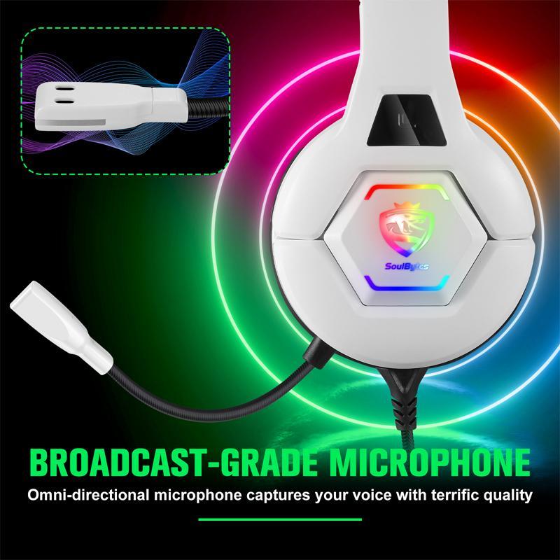 Omni-Directional Esports Headset 1.9M Length - White