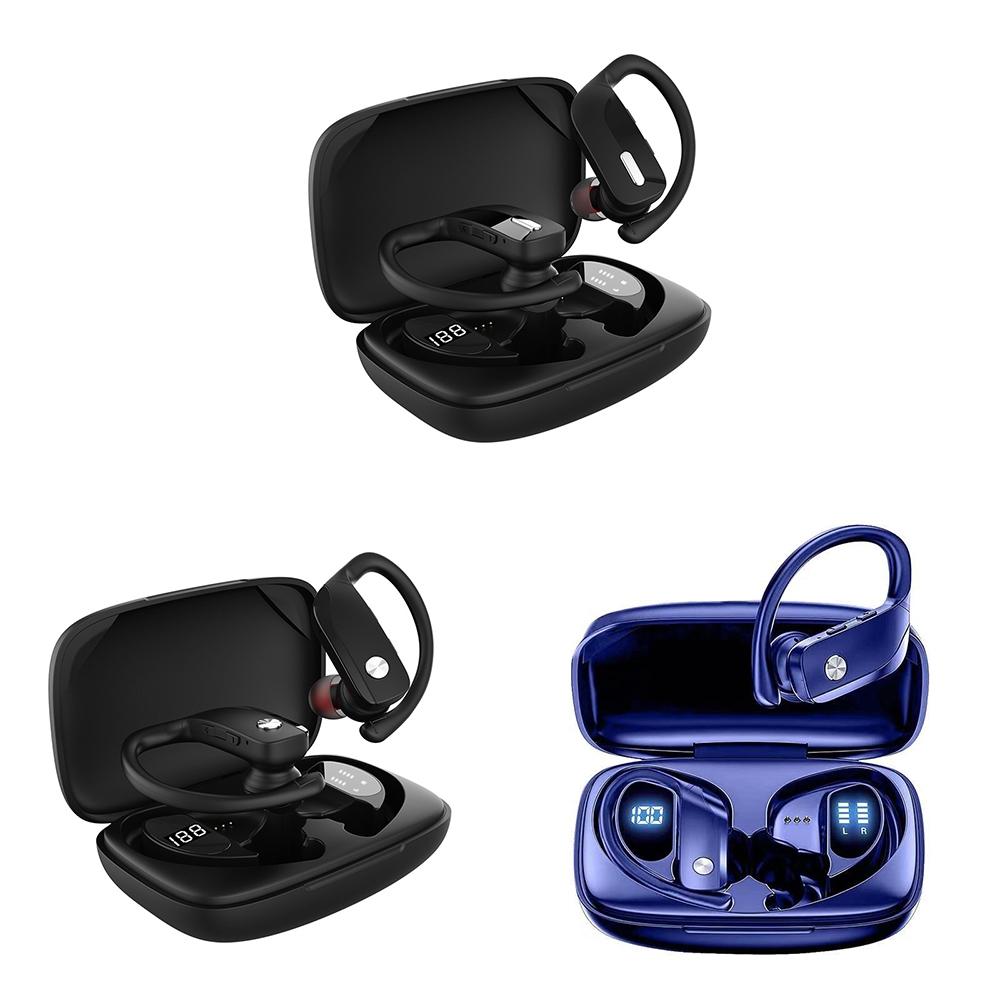 Wireless Noise-cancelling Bluetooth Earbuds with Dual Battery Display - T16 Black