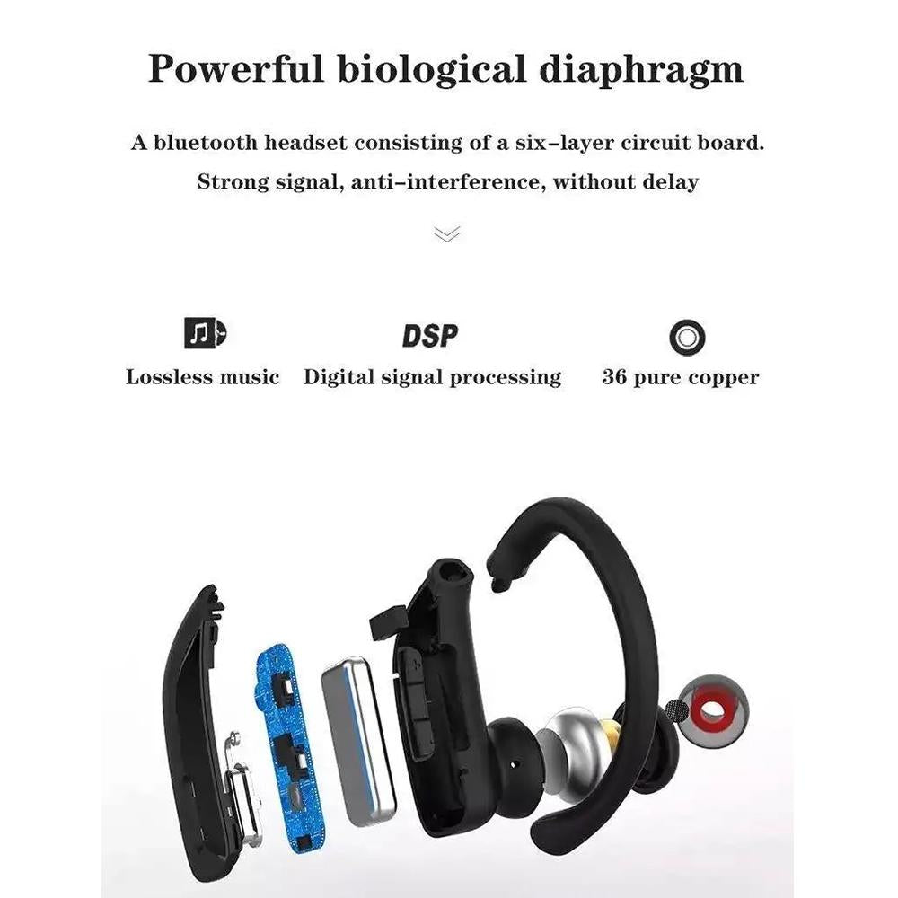 Wireless Noise-cancelling Bluetooth Earbuds with Dual Battery Display - T16 Black