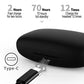 Wireless Noise-cancelling Bluetooth Earbuds with Dual Battery Display - T16 Black