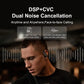 Wireless Noise-cancelling Bluetooth Earbuds with Dual Battery Display - T16 Black