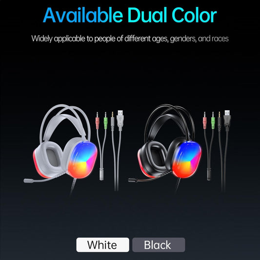 2M Luminous Wired Headphones Awei Gm-11 - White