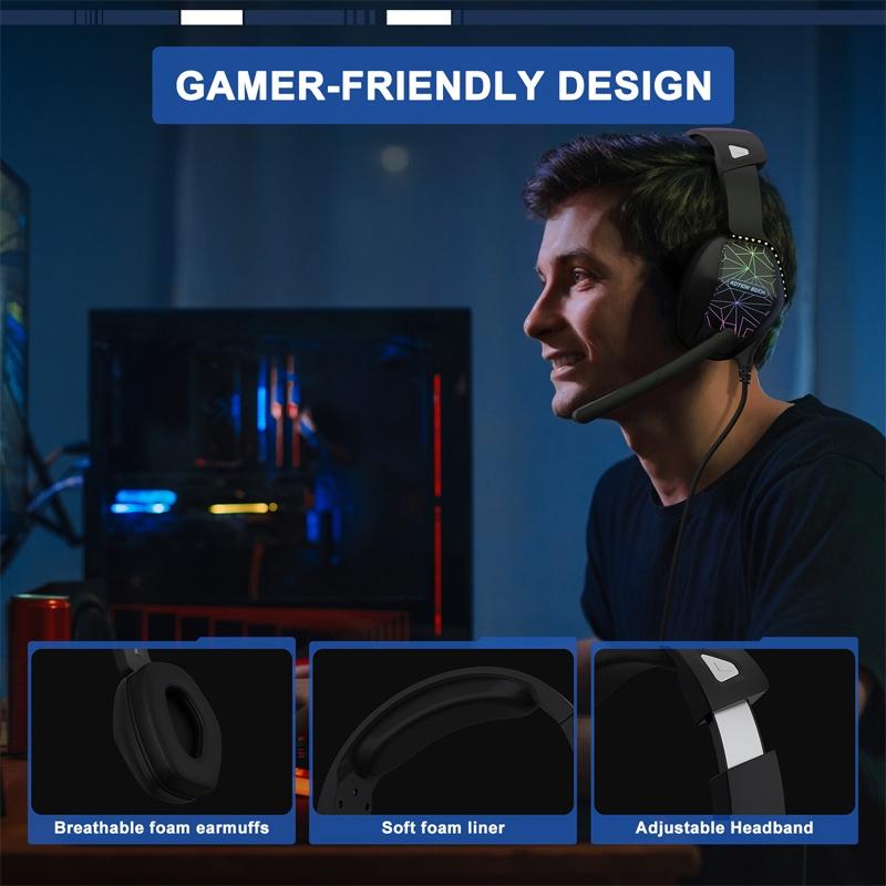2.1M Gaming Headset With Mic Kotion Each G6000 - Black White