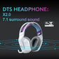 Wireless Rgb Gaming Headset With Light Speed - Black