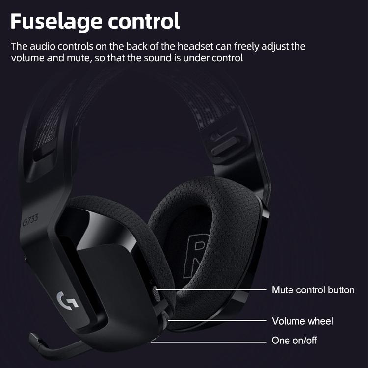 Wireless Rgb Gaming Headset With Light Speed - Black