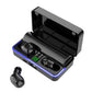 Waterproof Touch Wireless Bluetooth Earphones with Charging Box - 5.0 - Black