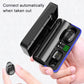 Waterproof Touch Wireless Bluetooth Earphones with Charging Box - 5.0 - Black