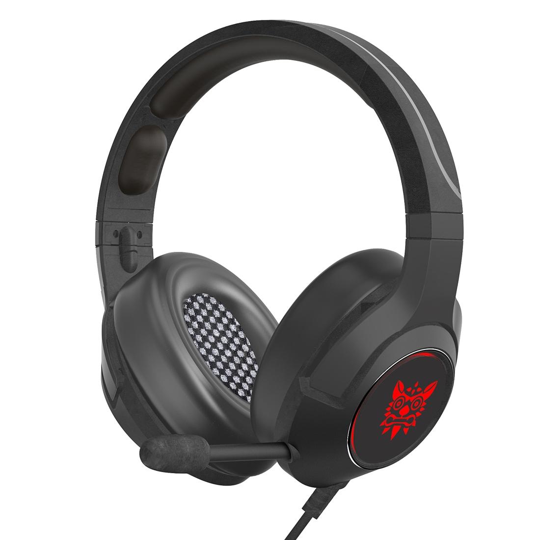 Adjustable Rgb Gaming Headset With Mic Black