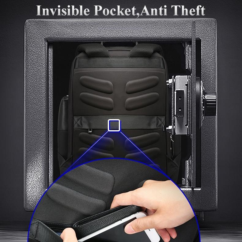 Large Capacity Anti-Theft Waterproof Shoulder Bag With Usb Port - 35.5X24X45Cm Black