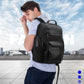 Large Capacity Anti-Theft Waterproof Shoulder Bag With Usb Port - 35.5X24X45Cm Black
