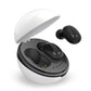 Wireless Bluetooth Earphones - Space Capsule Shape with Magnetic Charging Box & Lanyard - White + Black