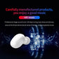 Wireless Bluetooth Earphones - Space Capsule Shape with Magnetic Charging Box & Lanyard - White + Black