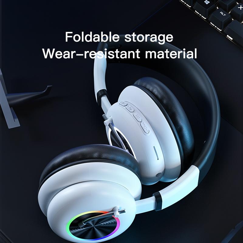 Foldable Wireless Headset With Mic Ke-29 - Black