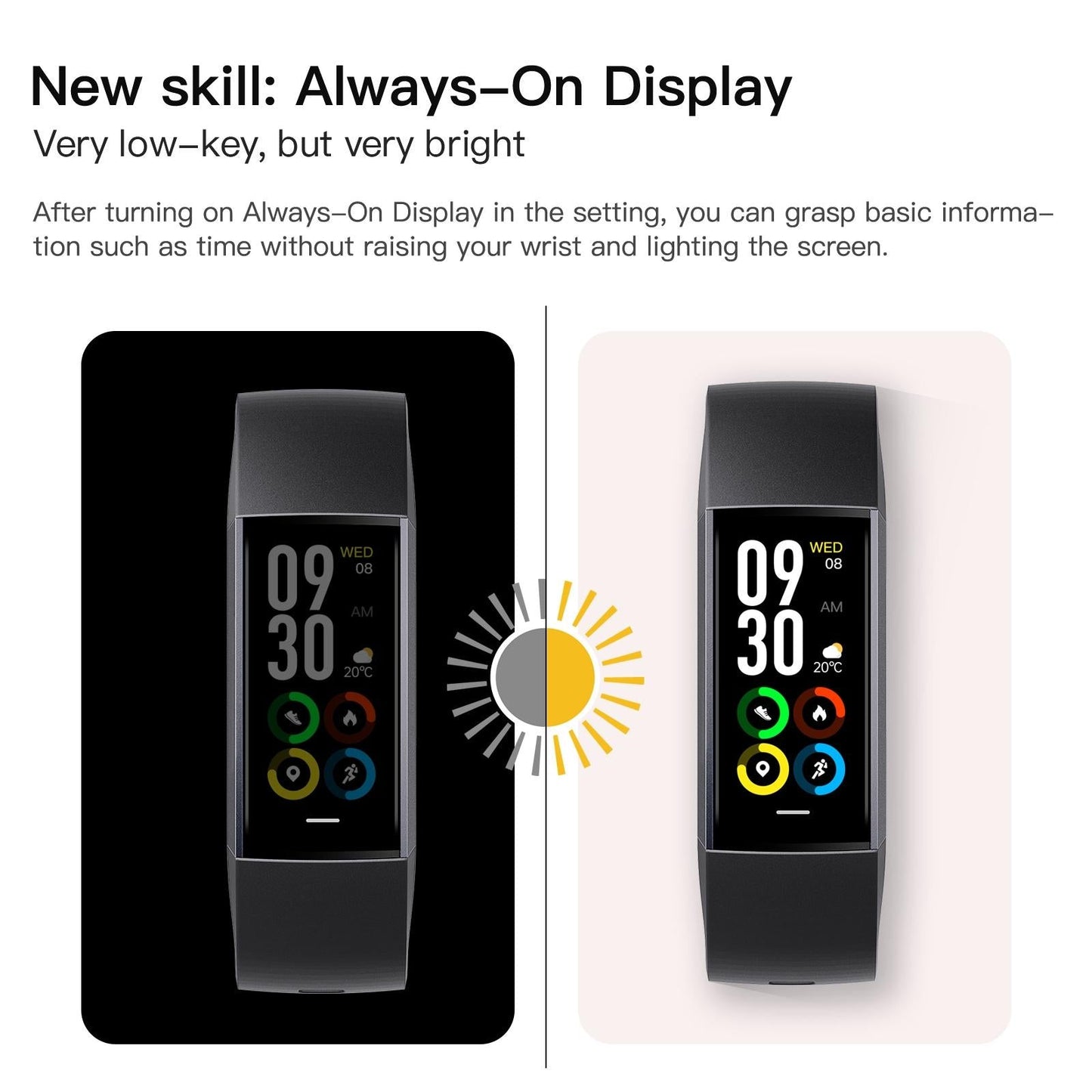 Waterproof C80 Fitness Tracker - Ip67 - Black