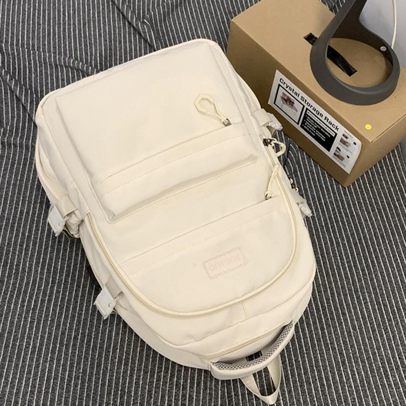 Lightweight Student Backpack For Men & Women - White