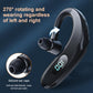 Wireless Bluetooth Earhook Earphones with Digital Display - Business Sports - Green