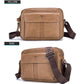 Men Leather Shoulder Bag Double Layer - Iron Blue