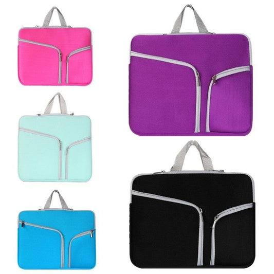 17 Inch Multi-Pocket Laptop Liner Bag For Diving Material Computer - Black - Black