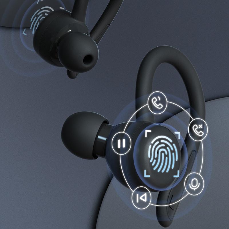 Waterproof t & g T40 Tws Bluetooth Earphones with Charging Box - Black