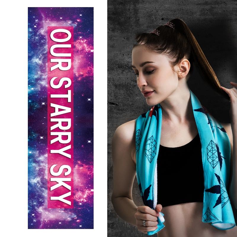 Quick Drying Cooling Towel For Outdoor Sports 100 X 30Cm - Starry Sky