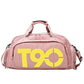 Large Capacity Sports Bag With Wet / Dry Separation - Black Yellow