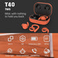 Waterproof t & g T40 Tws Bluetooth Earphones with Charging Box - White