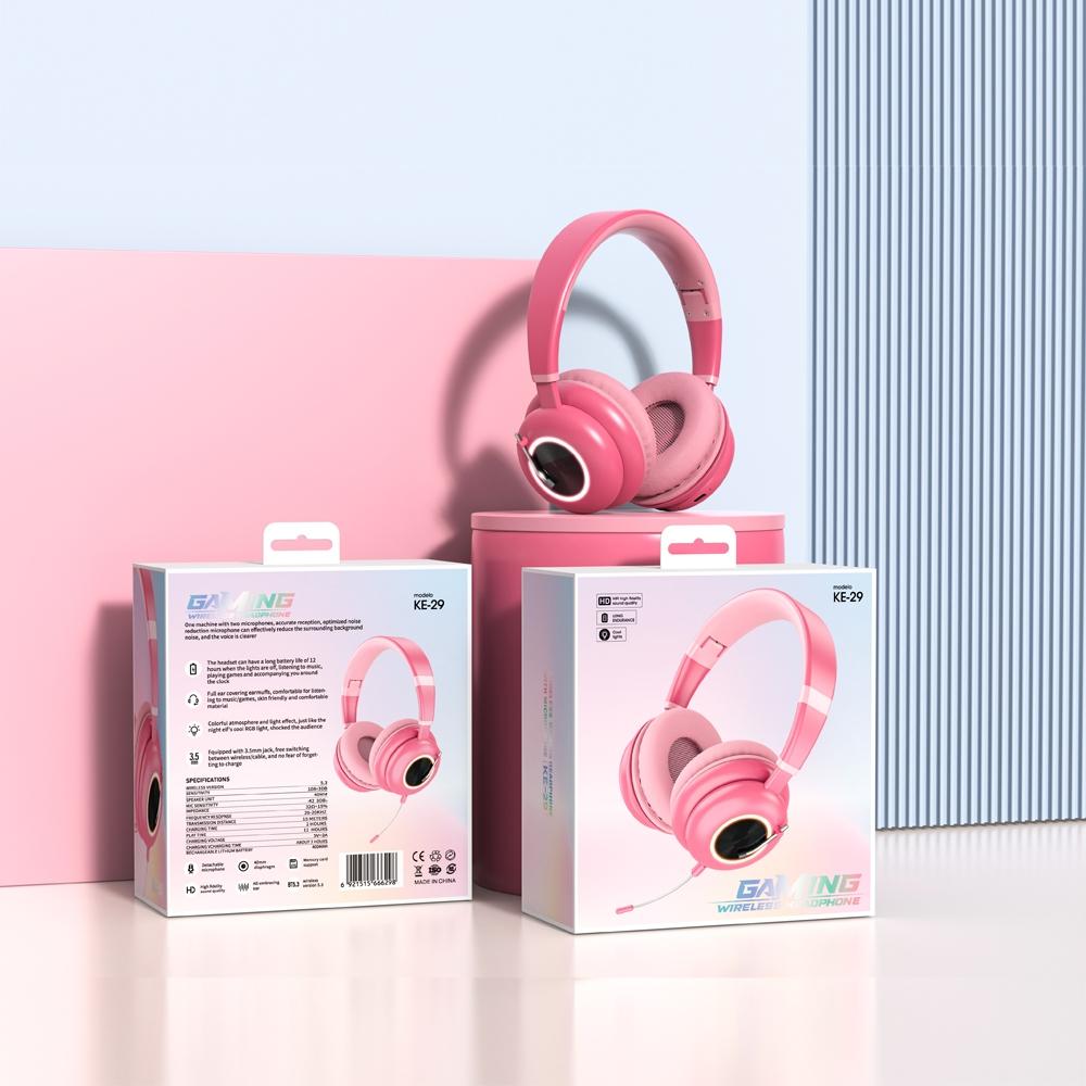 Foldable Wireless Headset With Mic Ke-29 - Green