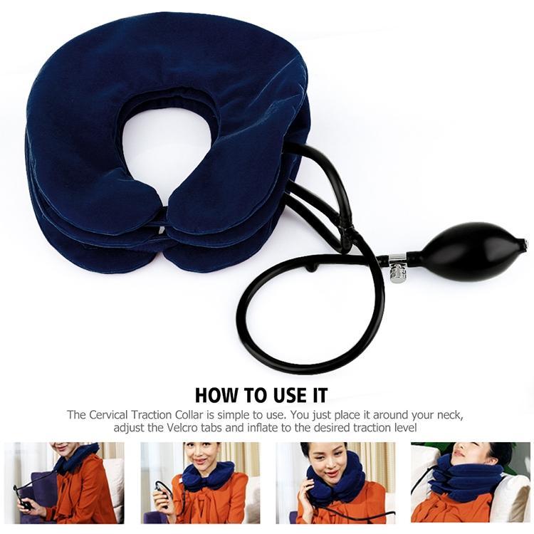 Full Cashmere Cervical Traction Instrument Neck Massage & Support - Grey