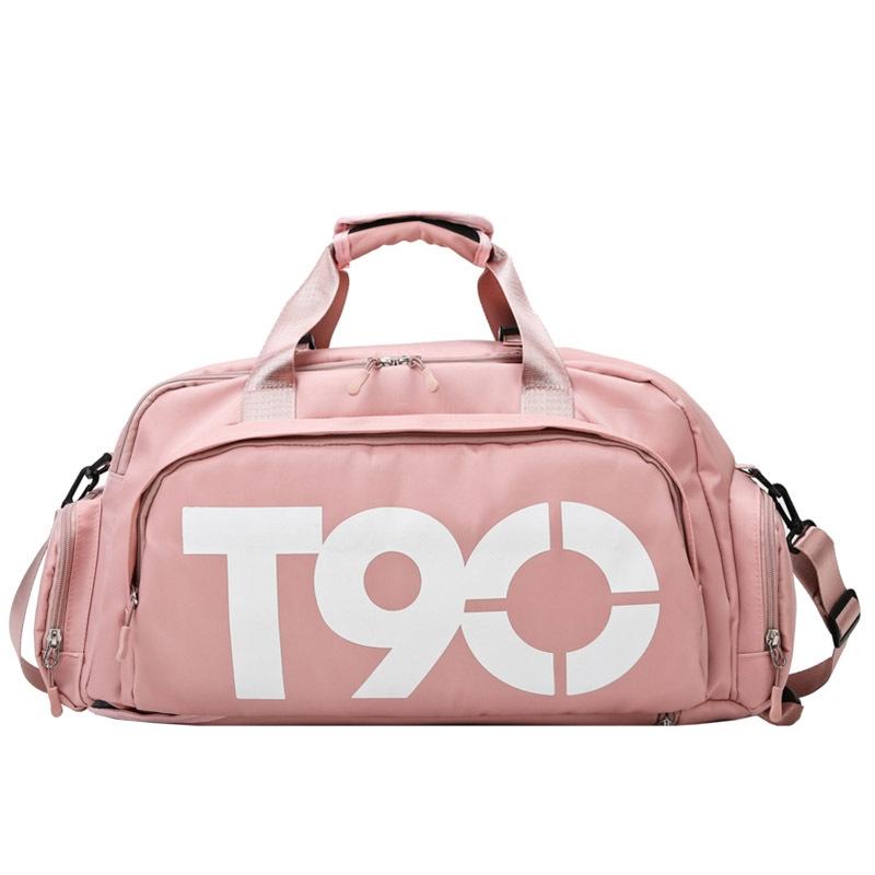 Large Capacity Sports Bag With Wet / Dry Separation - Red Yellow