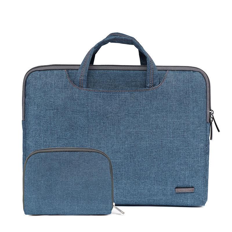 15.6 Inch Simple Business Laptop Bag With Liner - Ls-116 - Canvas Small Elephant Red