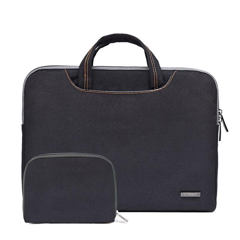 15.6 Inch Simple Business Laptop Bag With Liner - Ls-116 - Canvas Small Elephant Red