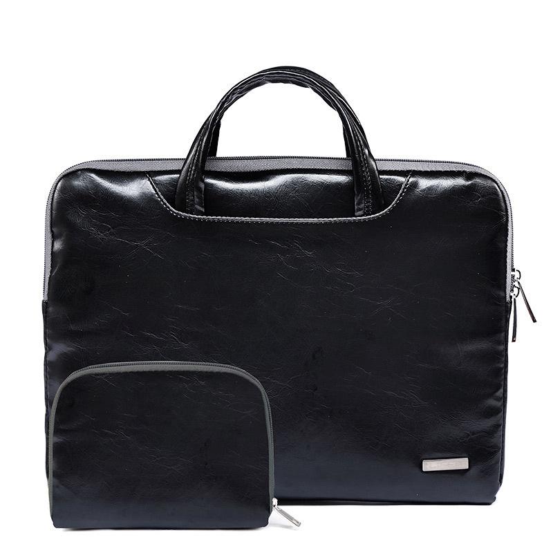15.6 Inch Simple Business Laptop Bag With Liner - Ls-116 - Canvas Small Elephant Red
