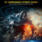 Surround Gaming Headset With Mic & Led - Black Blue