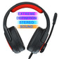 Retractable Mic Gaming Headset 3.5Mm Plug 2.2M Cable - Black Purple