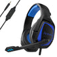 Retractable Mic Gaming Headset 3.5Mm Plug 2.2M Cable - Black Purple