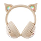 Wireless Cat Ear Bluetooth Headset Usb-C - Beige