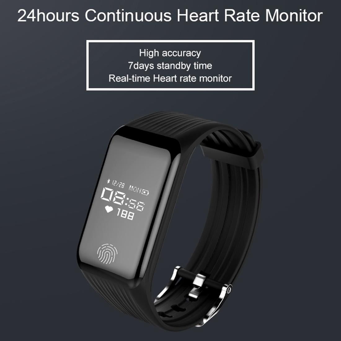 Waterproof Oled Fitness Tracker - Ip67 - Red
