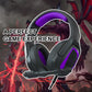Retractable Mic Gaming Headset 3.5Mm Plug 2.2M Cable - Black Red