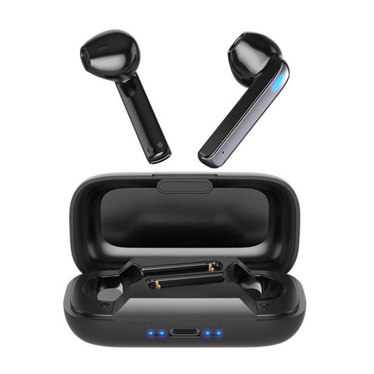 Touch Bluetooth Earphones with Charging Box & Indicator Light - Semi-in-ear - White