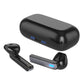 Touch Bluetooth Earphones with Charging Box & Indicator Light - Semi-in-ear - White