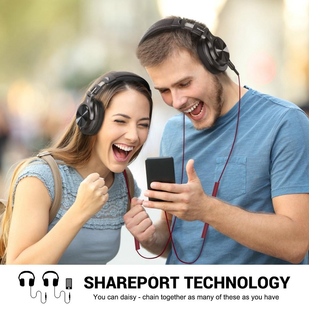Noise-Cancelling Headset With Mic - Brown