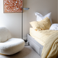 100% Cotton Muslin Duvet Quilt Cover Set w/ 2 Pillow Cases in Yellow - Super King