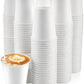 1200 White Disposable Coffee Cups 8oz Extra Strong Takeaway Paper Take Away Bulk