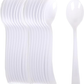 1200x Reusable & Disposable Plastic Spoons BPA Free Bulk Cutlery in White