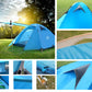 2 Person Portable Outdoor Lightweight Cycling Hiking Backpacking Camping Waterproof Tent - Blue